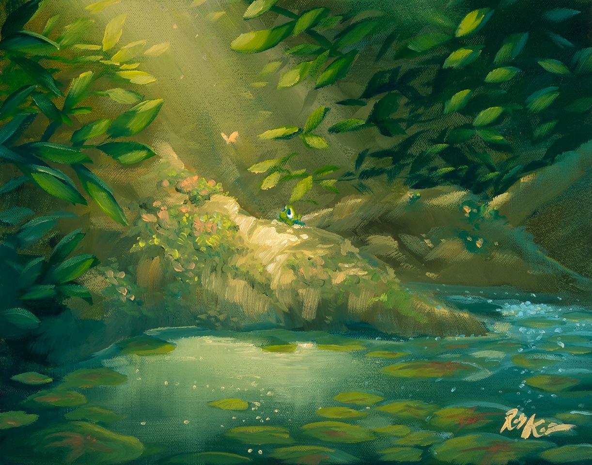 Rob Kaz - The Waters Edge - original oil on canvas painting