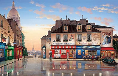 MONTMARTRE MORNING

Hand-pulled Deluxe serigraph on Gesso Board
26 x 40 inches
Edition size 325 by Liudmila Kondakova