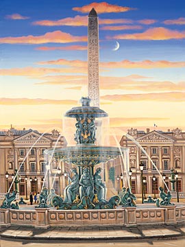 PLACE DE LA CONCORDE

Hand-pulled Deluxe serigraph on Gesso Board
17.5 x 13 inches
Edition size 325 by Liudmila Kondakova