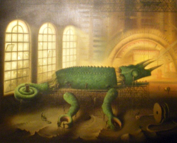 Cybernetic Assemblage - Oil on Canvas by Vladimir Kush