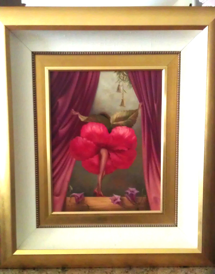 Hibiscus Dancer - original painting by Vladimir Kush