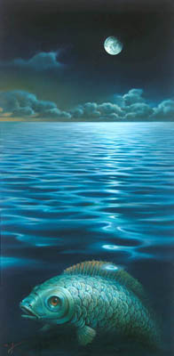 Moonlight Mystery original painting by Vladimir Kush