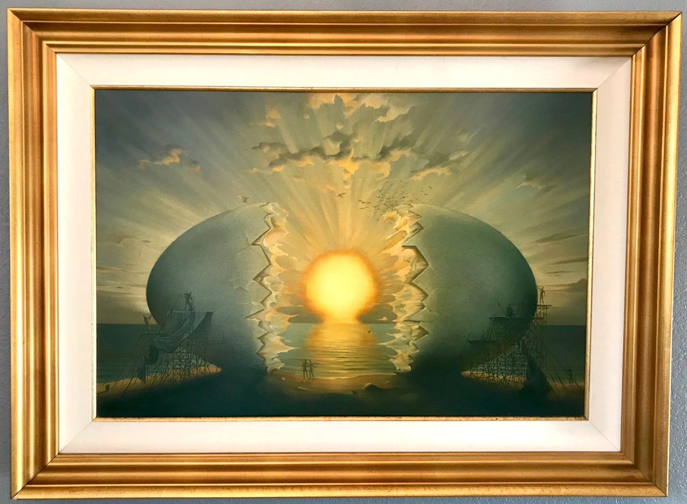 Sunrise by the ocean II - Original painting by Vladimir Kush