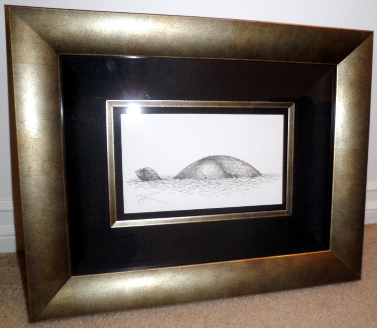 MILLENIUM TURTLE, Pen and Ink by Vladimir Kush
