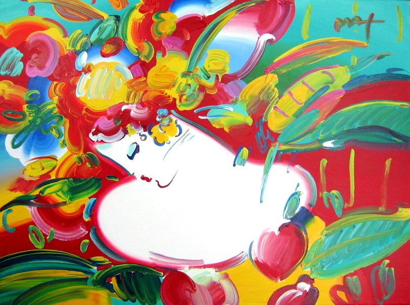 FLOWER BLOSSOM LADY - Fine Art by Peter Max