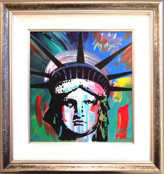 Liberty Head original painting on canvas - Fine Art by Peter Max