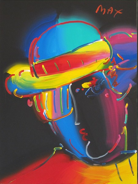 Neo Man - original painting on canvas - Fine Art by Peter Max