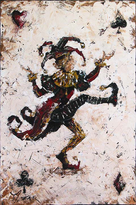 Grinning Joker - original painting by 