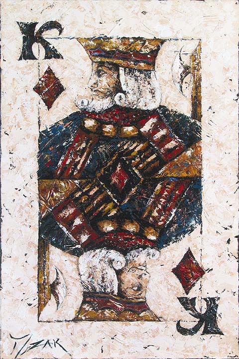 King of Diamonds - original painting by 