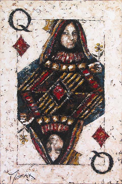Queen of Diamonds - original painting by 