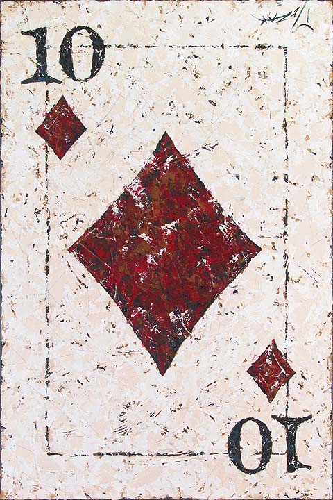Ten of Diamonds - original painting by 