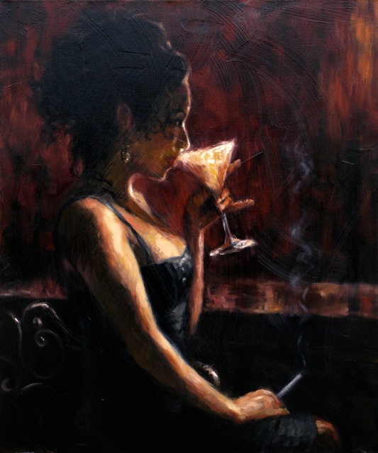 Night Life - Oil on Canvas by Michael - Vincent