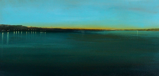 Tina Palmer - The Harbor at Sunset - original painting