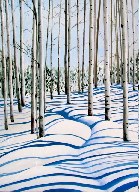 Tina Palmer - RIBBONS OF SNOW original painting