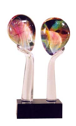 AMANTI
Clear & Calcedonia on Black base by Dino Rosin