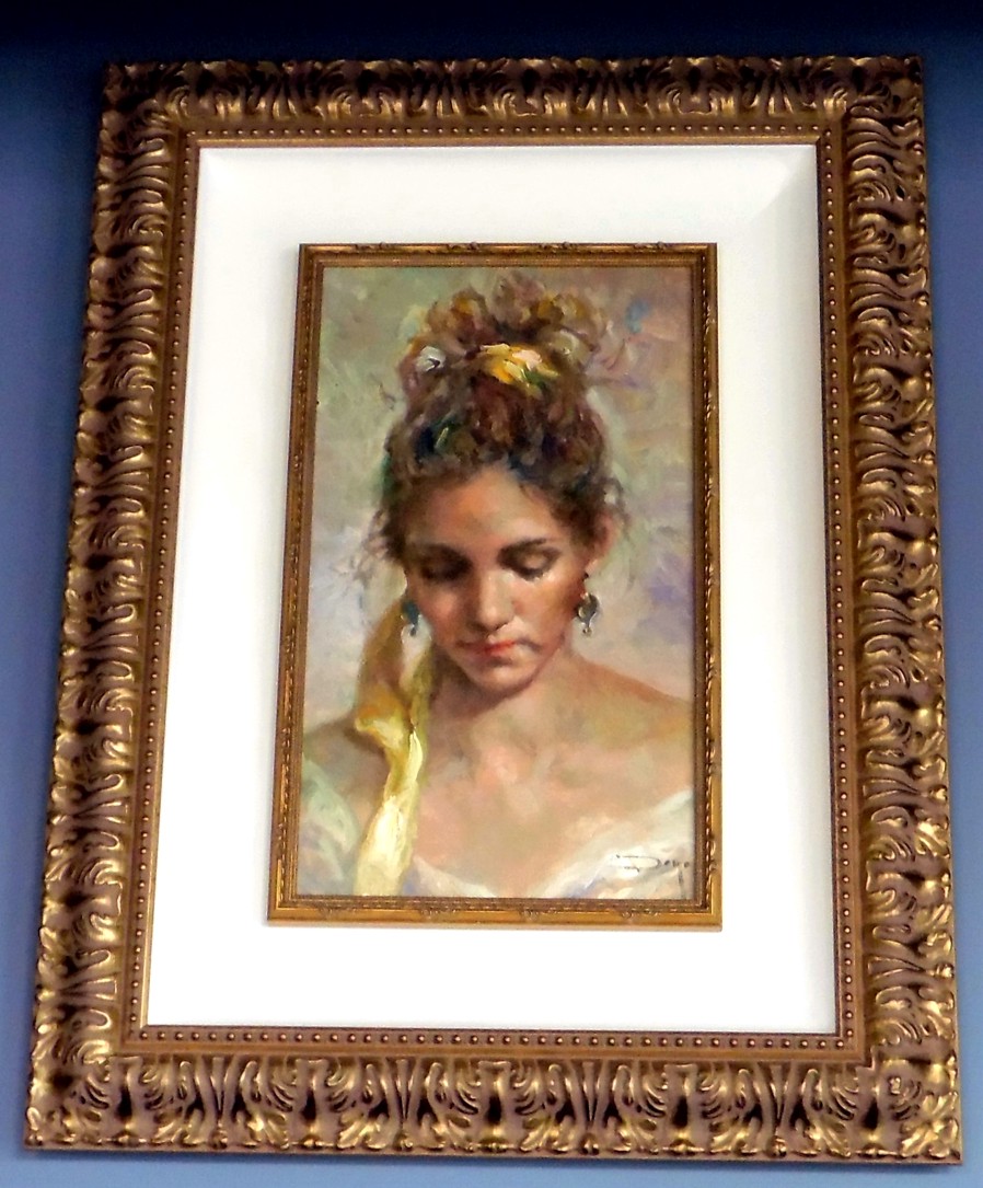 Tiffany Original Oil on Canvas Painting Fine Art by Jose Royo