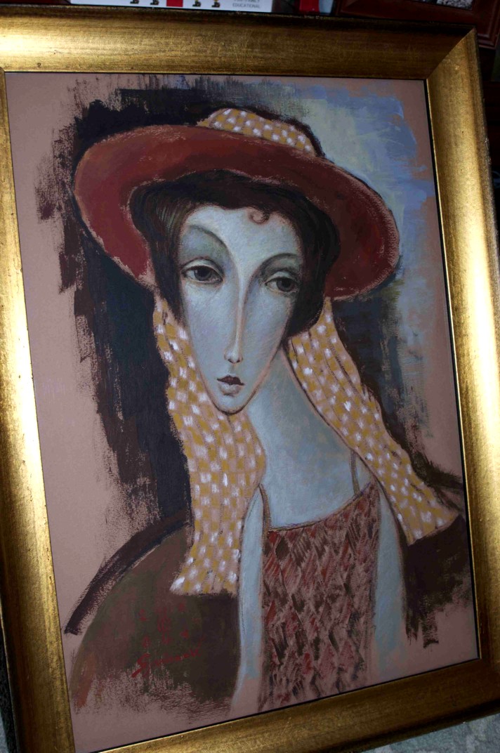 Sergey Smirnov - Summer Hat Original Oil on Canvas Painting