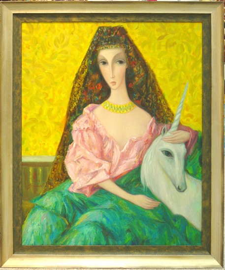 Sergey Smirnov - UNICORN Original Oil on Canvas Painting