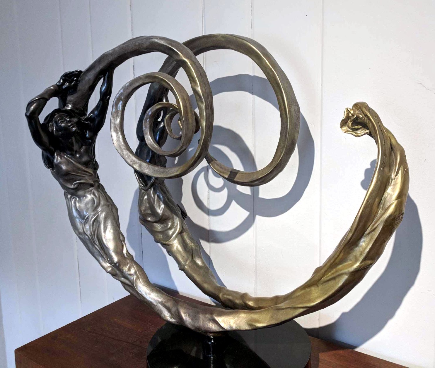 M.L. Snowden - Golden Spiral -  Bronze Sculpture