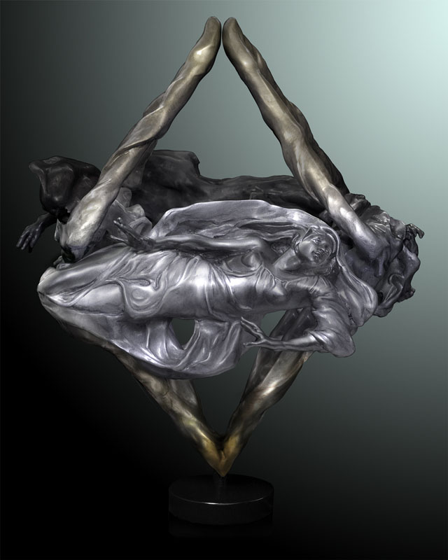 M.L. Snowden - Octahedron Bronze Sculpture