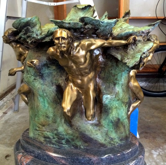 M.L. Snowden - Tectonics - Bronze Sculpture
