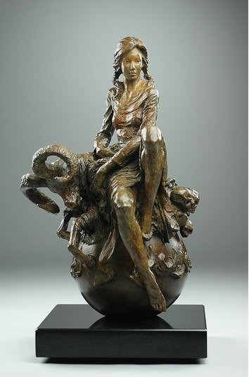 N. TUAN - ZODIAC - ARIES - bronze sculpture