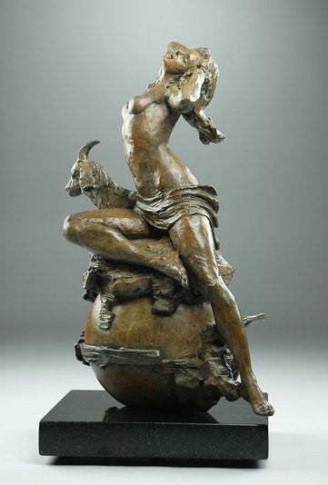 N. TUAN - ZODIAC - Capricorn - bronze sculpture