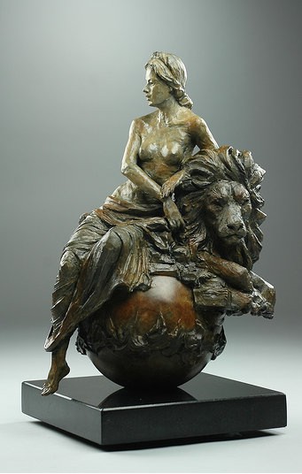 N. TUAN - ZODIAC - LEO - bronze sculpture