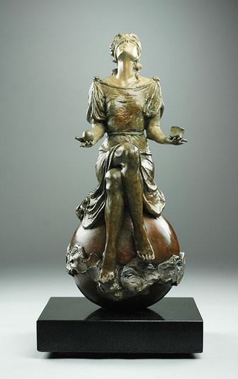 N. TUAN - ZODIAC - LIBRA - bronze sculpture