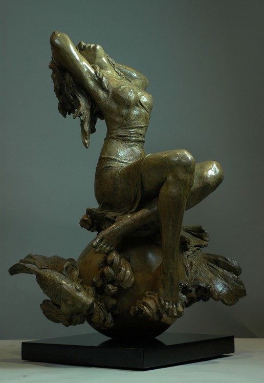 N. TUAN - ZODIAC - Pisces - bronze sculpture