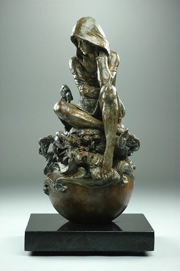 N. TUAN - ZODIAC - SCORPIO - bronze sculpture