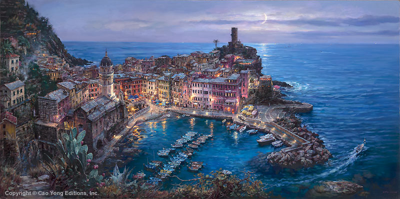 Moonlight in Vernazza by Cao Yong