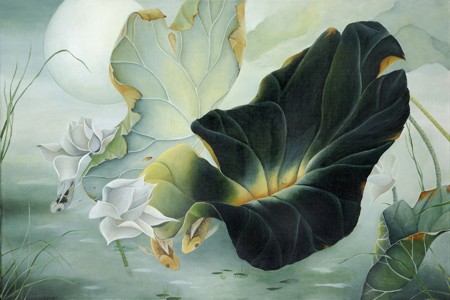 Ashley Coll - Spring Lotus painting