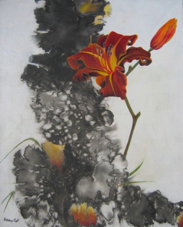 Ashley Coll - DayLily painting