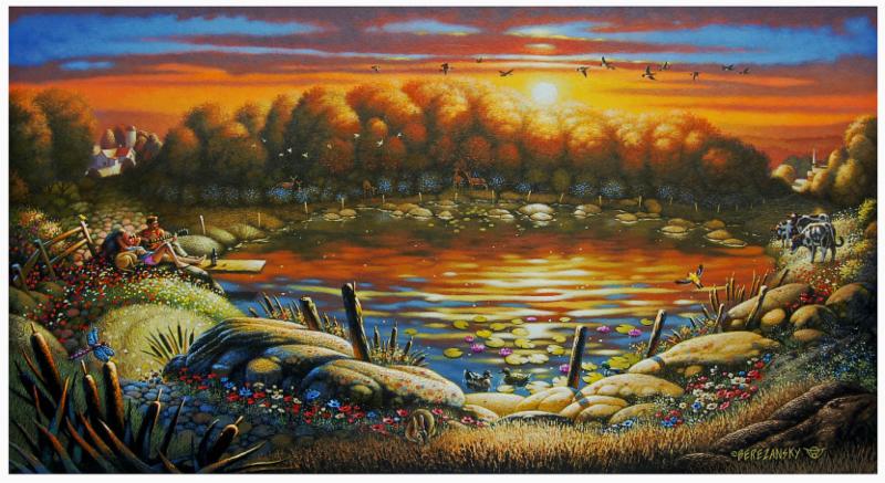 Joe Berezansky - One Peaceful Evening - limited edition print