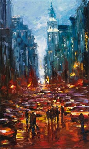 Elena Bond - BIG TOWN - Limited Edition on Canvas