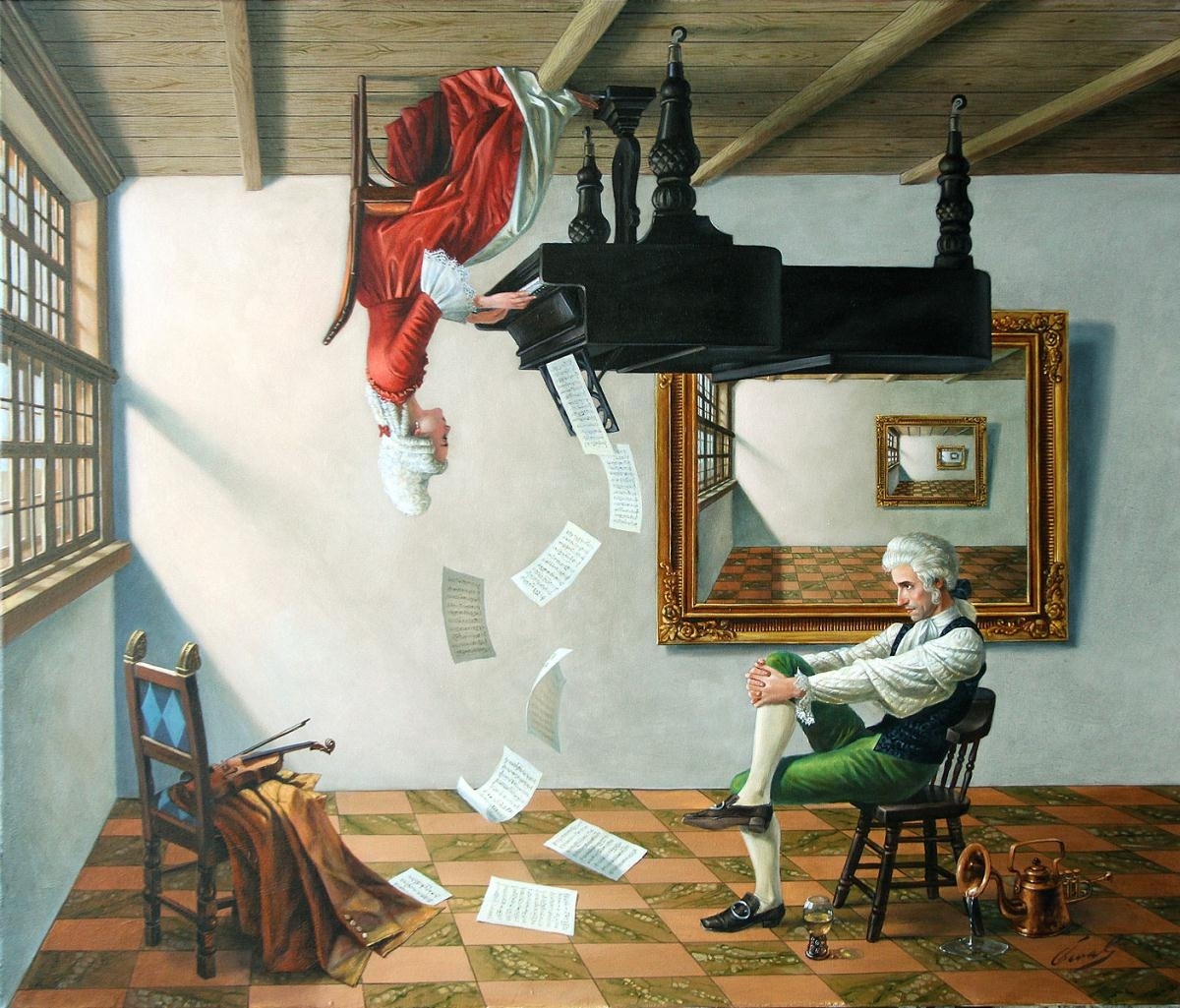 Michael Cheval - DISCHORD OF ANALOGY - Oil on Canvas