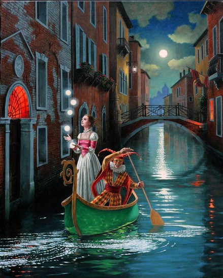 Michael Cheval - CASANOVA LOCUS - Oil on Canvas