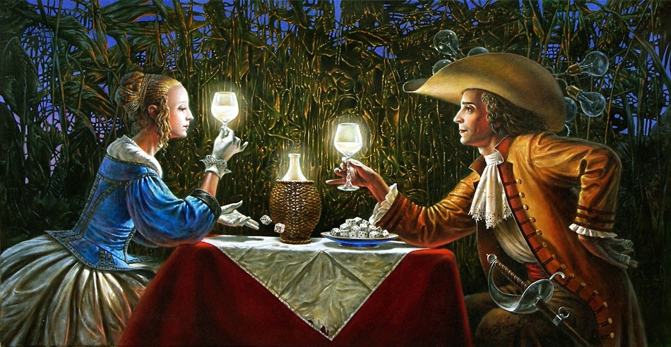 Michael Cheval - DELIGHTED BY THE LIGHT - Limited Edition print
