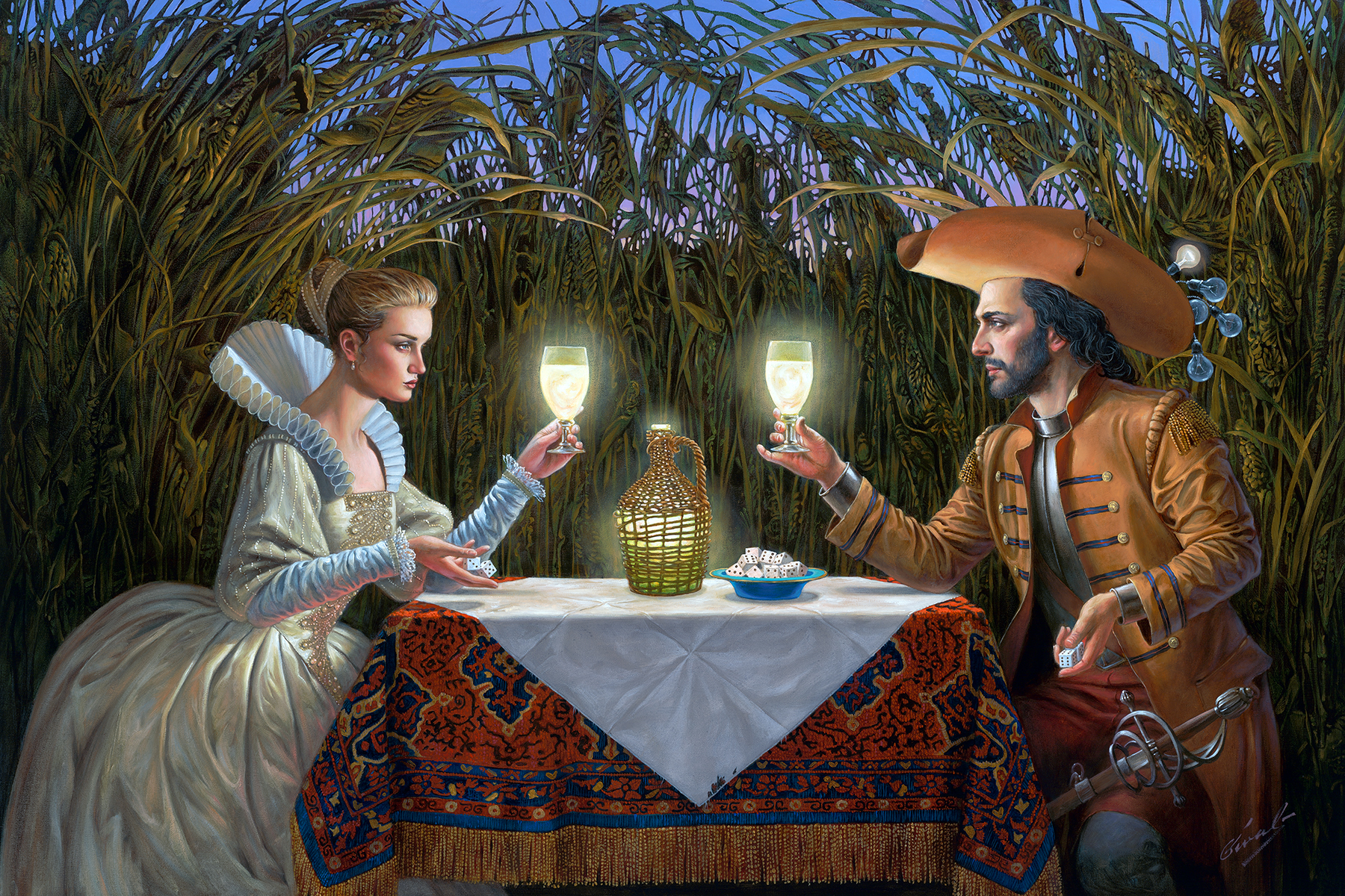 Michael Cheval - DELIGHTED BY THE LIGHT II - Limited Edition print