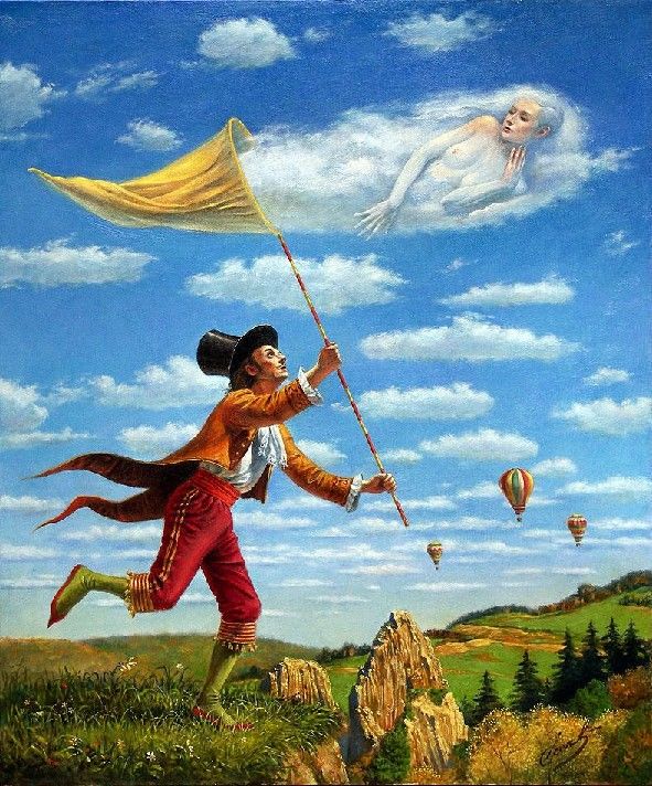 Michael Cheval - DREAM CATCHER - Oil on Canvas