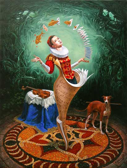 Michael Cheval - MAGICA LESSON - Oil on Canvas