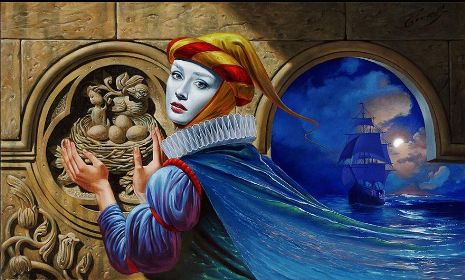 Michael Cheval - NOSTALGIA - Oil on Canvas