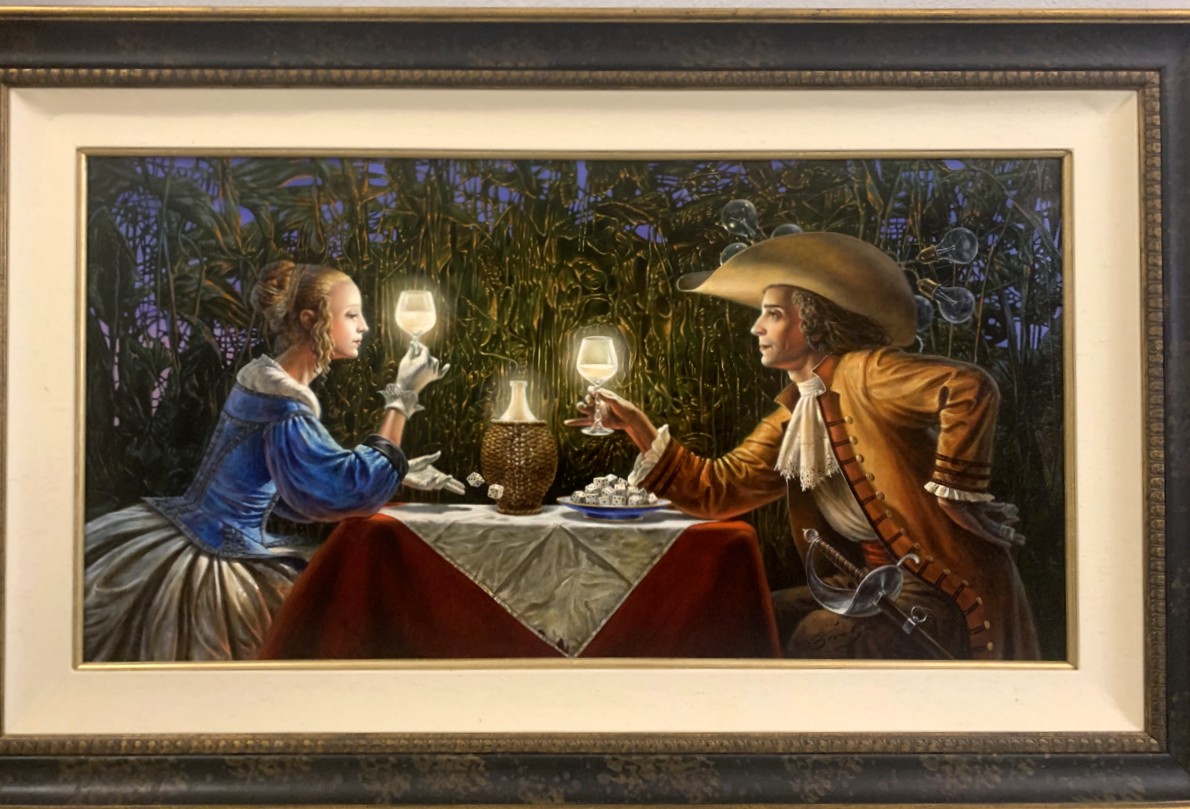 Michael Cheval - DELIGHTED BY THE LIGHT - Oil on Canvas