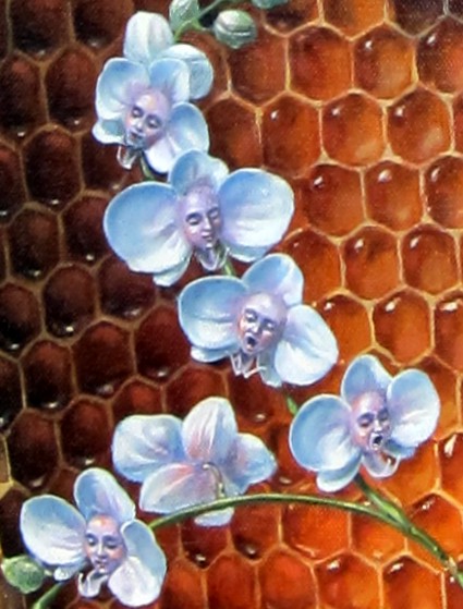 Michael Cheval - Honey Sweet Serenade - Oil on Canvas