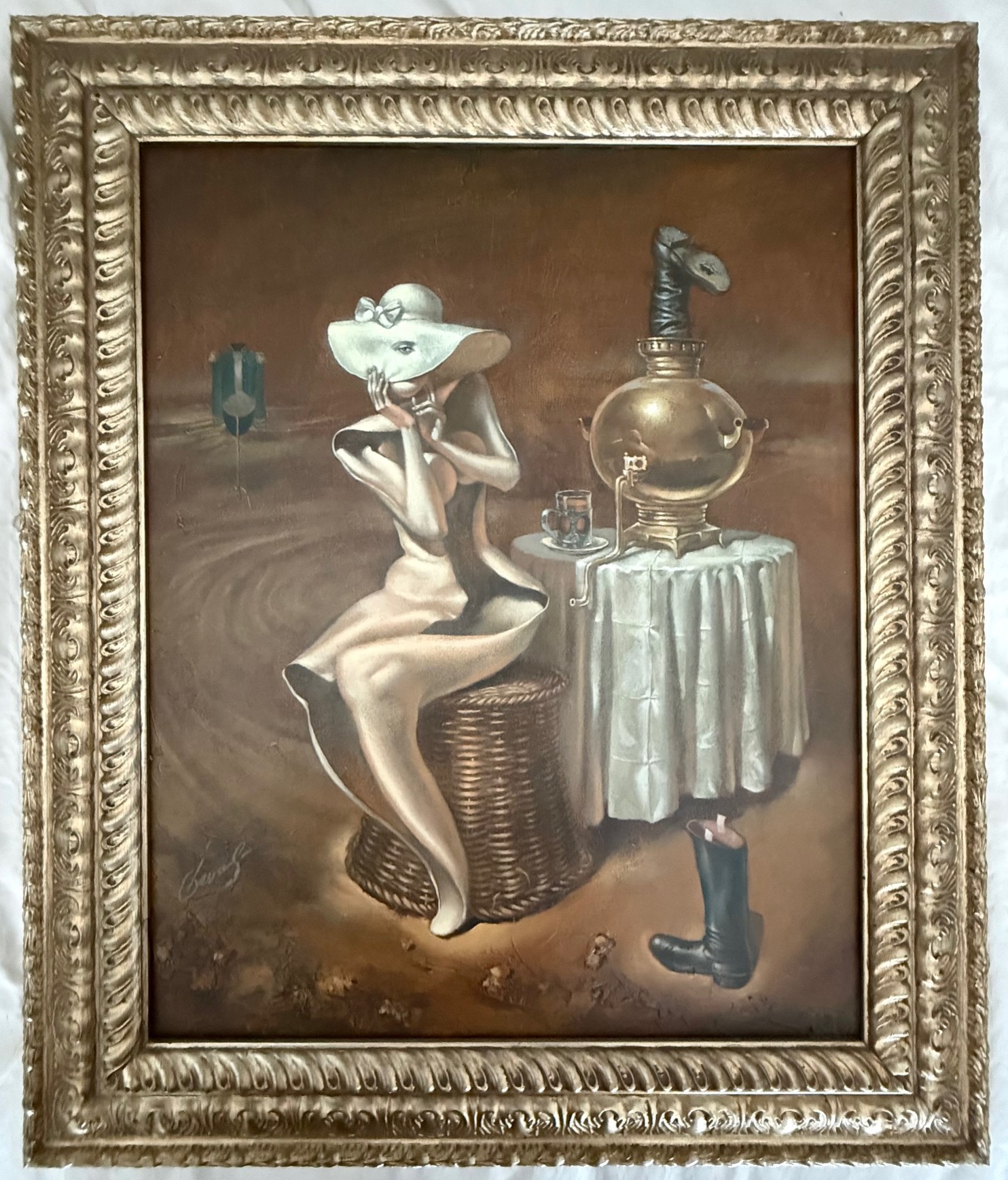 Michael Cheval - OVERTAKEN BY SHYNESS - Oil on Canvas