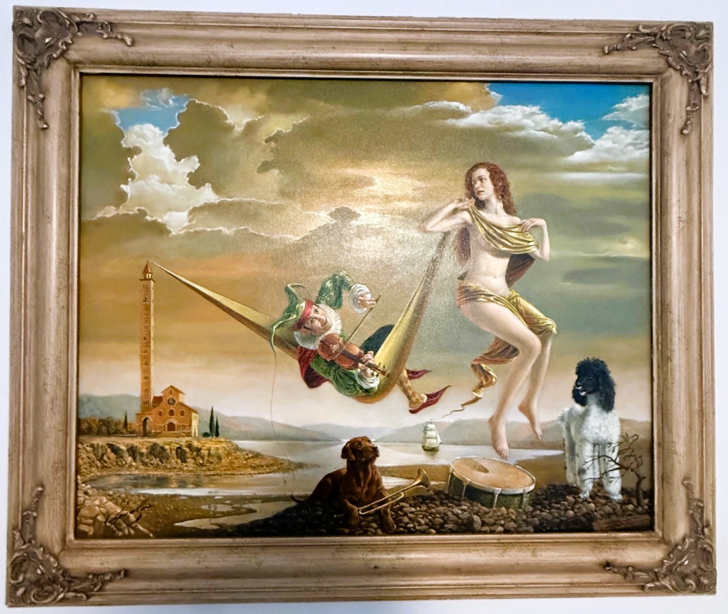 Michael Cheval - SWING OF LOVE - Oil on Canvas