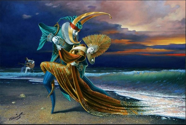 Michael Cheval - April - Oil on Canvas