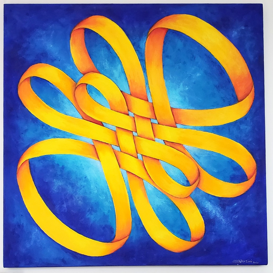 Eduardo Vanzini - QUANTUM INFINITY RIBBON I - original painting