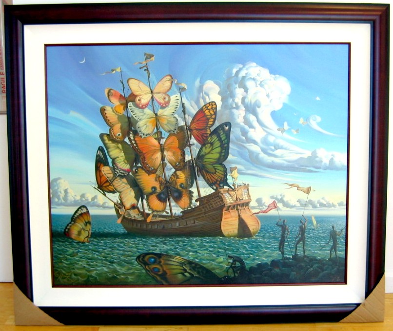 Корабль бабочка или рыба 8 букв. Вышивка по мотивам картин куша.